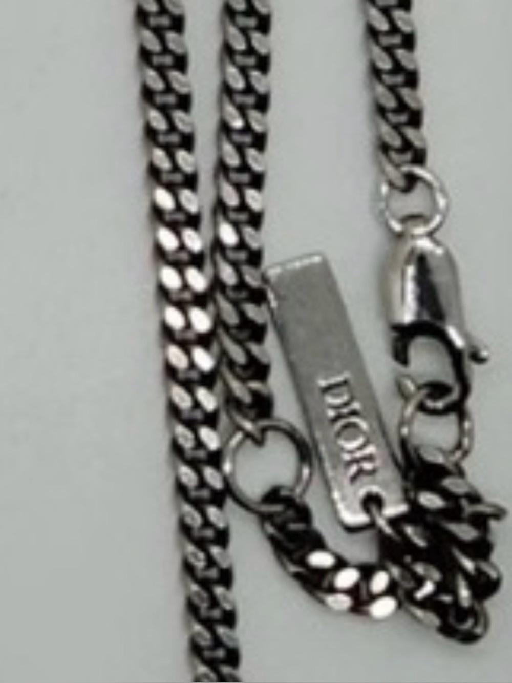 Christian Dior Necklace Silver Authentic Classic CD - Picture 14 of 14